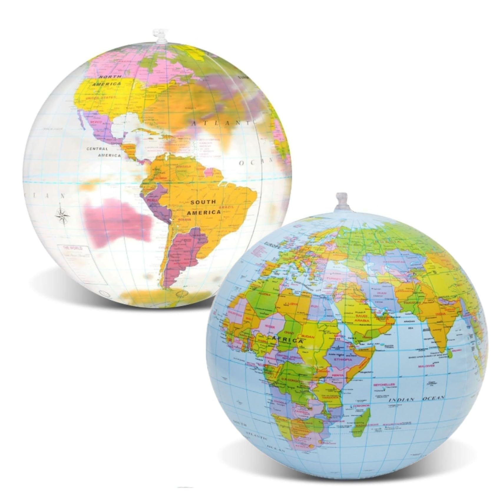 Amazon.co.jp: インフレータブル地球儀ビーチボール, 世界地図付き